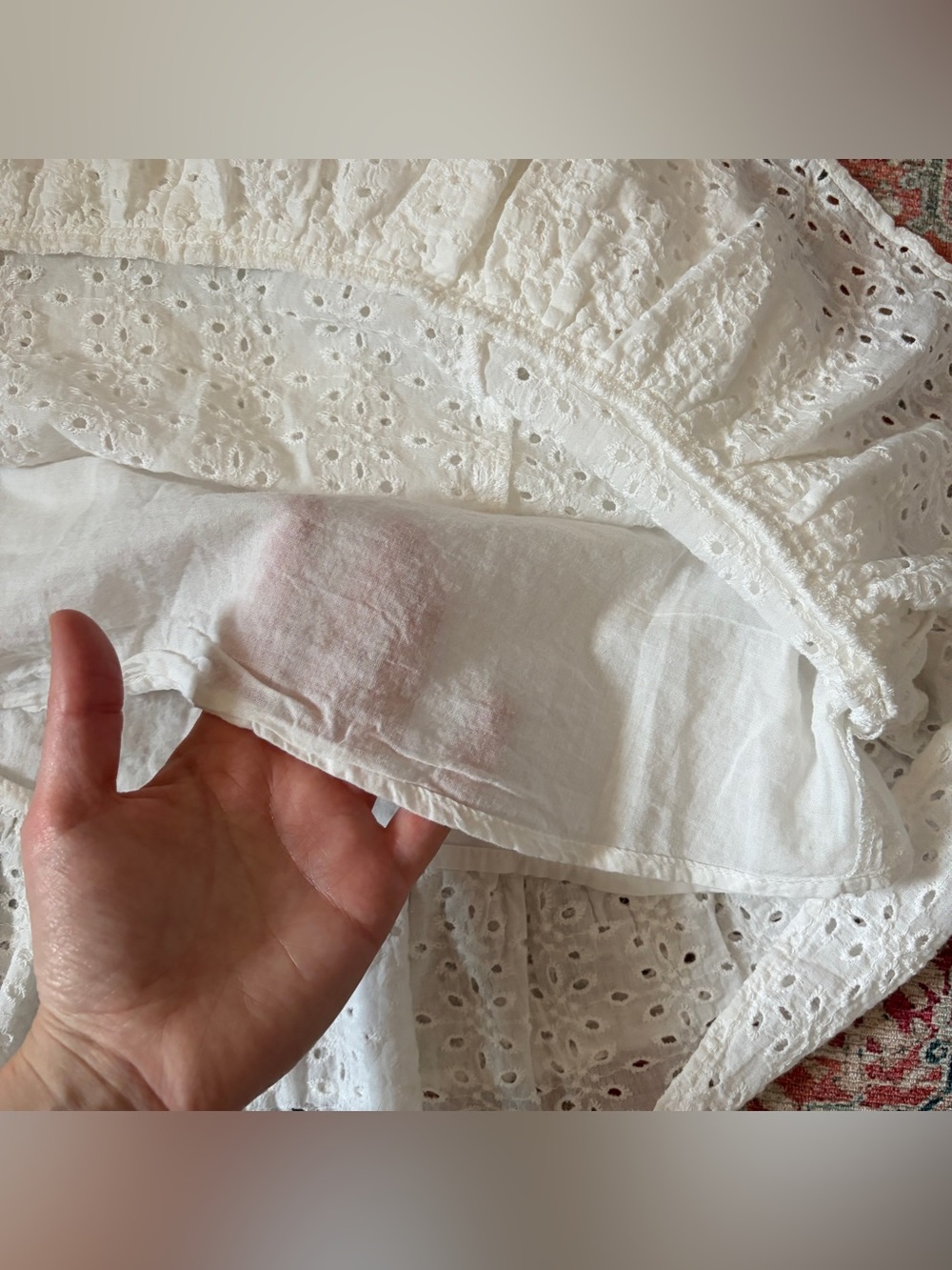 White eyelet lace ruffle mini skirt | coconut girl, y2k summer mini skirt - Picture 8 of 9